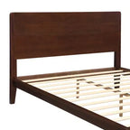 Letto a piattaforma in bambù Merax Mid-Century Modern con testiera e supporto in metallo