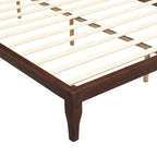 Letto a piattaforma in bambù Merax Mid-Century Modern con testiera e supporto in metallo