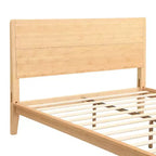 Letto a piattaforma in bambù Merax Mid-Century Modern con testiera e supporto in metallo