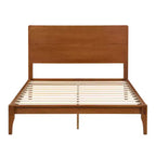 Letto a piattaforma in bambù Merax Mid-Century Modern con testiera e supporto in metallo
