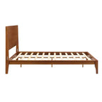 Letto a piattaforma in bambù Merax Mid-Century Modern con testiera e supporto in metallo