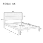 Letto a piattaforma in bambù Merax Mid-Century Modern con testiera e supporto in metallo