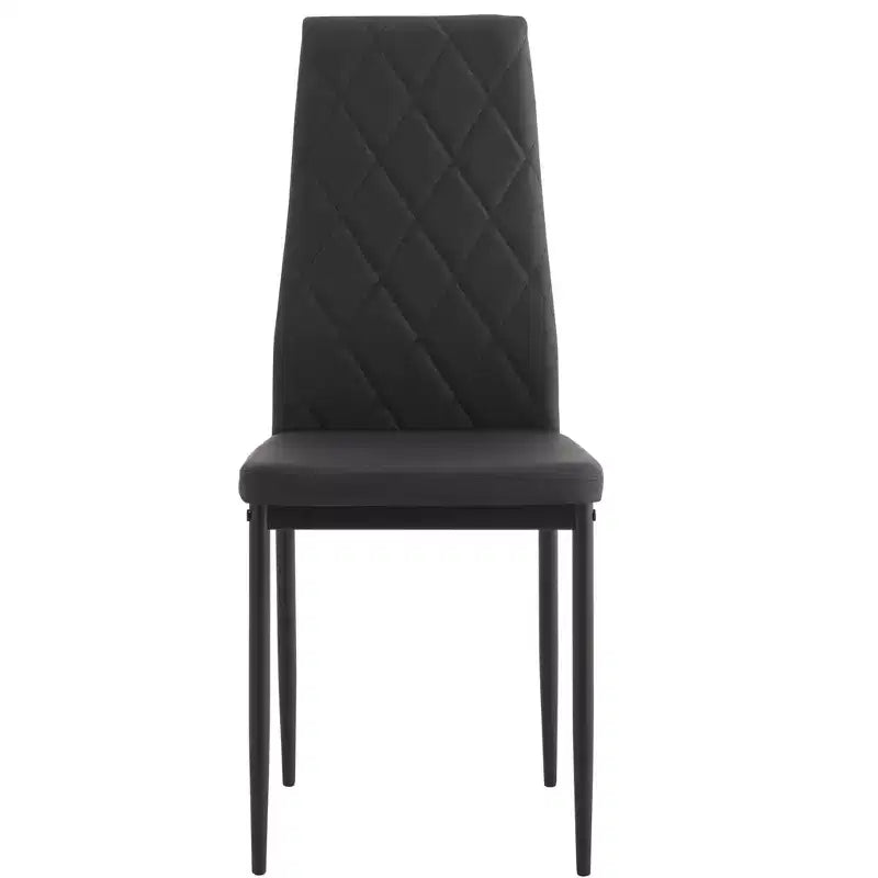 MAYEERTY Set di 4 Sedie da Pranzo in PU, a Forma di Diamante, Rivestite con Morbida Ecopelle