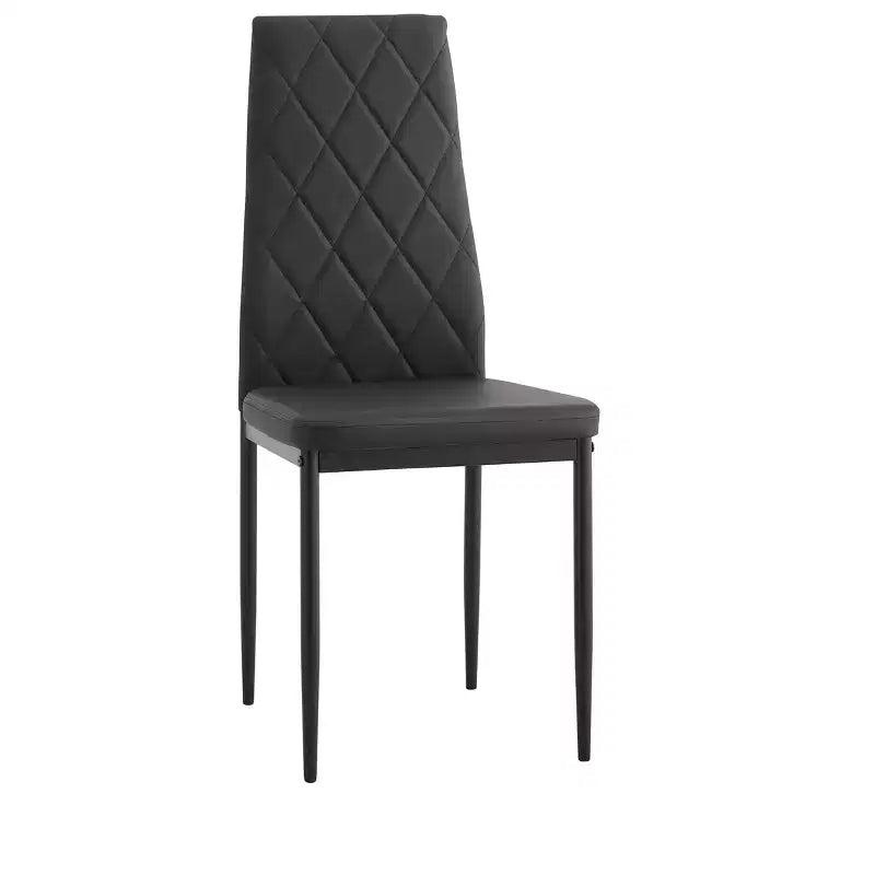 MAYEERTY Set di 4 Sedie da Pranzo in PU, a Forma di Diamante, Rivestite con Morbida Ecopelle
