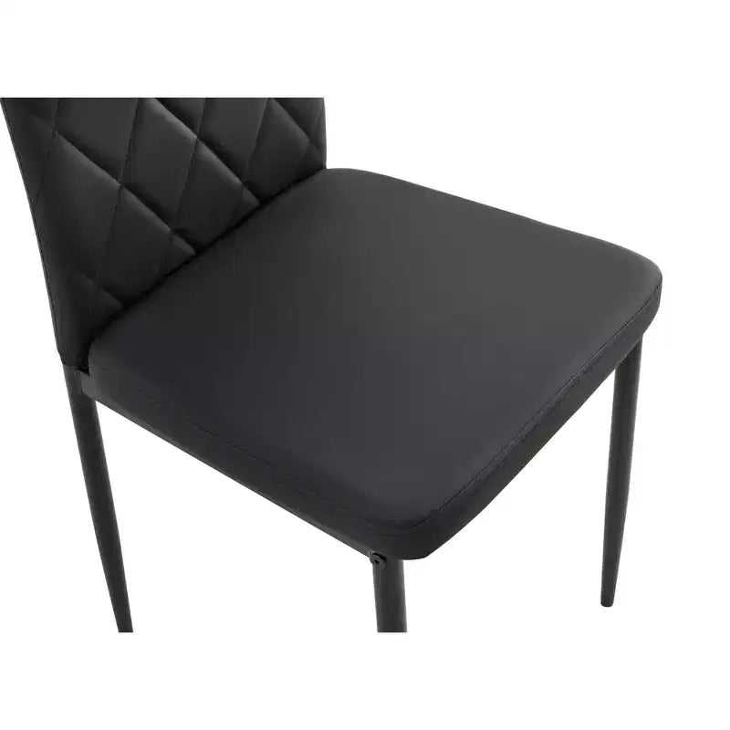 MAYEERTY Set di 4 Sedie da Pranzo in PU, a Forma di Diamante, Rivestite con Morbida Ecopelle