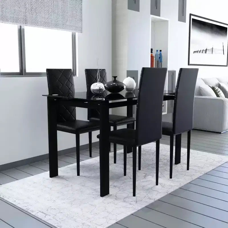 MAYEERTY Set di 4 Sedie da Pranzo in PU, a Forma di Diamante, Rivestite con Morbida Ecopelle