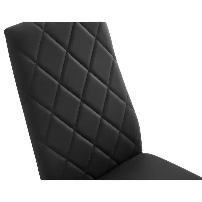 MAYEERTY Set di 4 Sedie da Pranzo in PU, a Forma di Diamante, Rivestite con Morbida Ecopelle