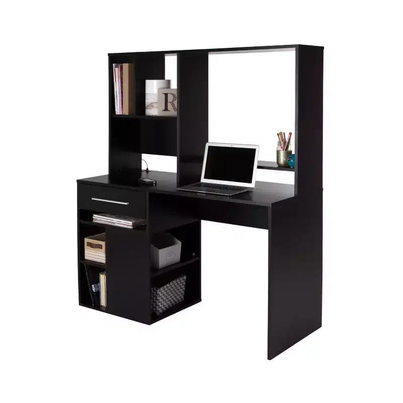 HomeStock Scrivania da ufficio per computer Pure Black Annexe