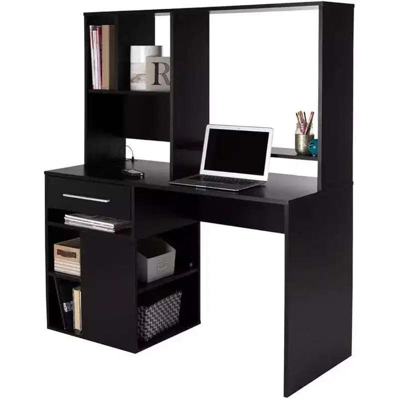 HomeStock Scrivania da ufficio per computer Pure Black Annexe