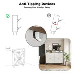 CuisinSmart Scarpiera, Scarpiera a 4 Ante a Ribalta con Cassetti e Ripiani Regolabili, Scarpiera Indipendente per Soggiorno, Ingresso
