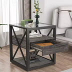 MAYEERTY Set da pranzo industriale da 3 pezzi per 2 persone, tavolo e sedie da cucina, set da pranzo per piccoli spazi