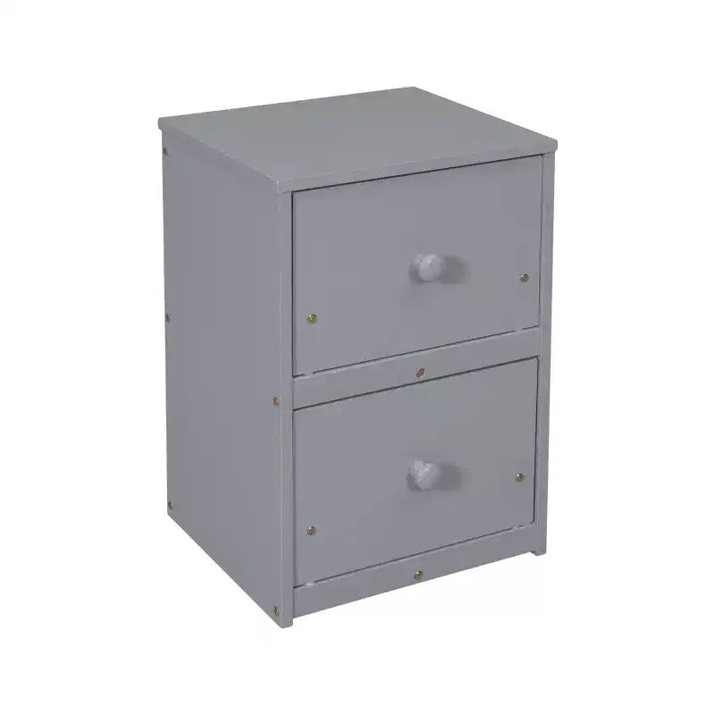 MAYEERTY Letto a soppalco singolo in legno con letto a scomparsa, scrivania integrata, mobile contenitore con 2 cassetti, sponde di protezione, grigio