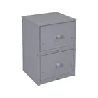 MAYEERTY Letto a soppalco singolo in legno con letto a scomparsa, scrivania integrata, mobile contenitore con 2 cassetti, sponde di protezione, grigio