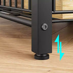 Scaffale da cucina per fornai, supporto per forno a microonde con grande cesto in filo metallico, stazione bar caffè industriale, scaffale portaoggetti da cucina a 4 ripiani
