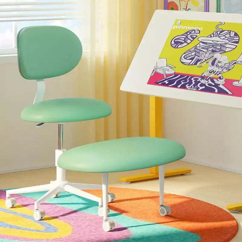 Pinmoco Sedia Ergonomica Incrociata con Ruote, Sedia da Ufficio Senza Braccioli per Piccoli Spazi, Supporto Lombare Potenziato, Altezza Regolabile