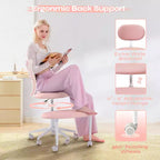 Pinmoco Sedia Ergonomica Incrociata con Ruote, Sedia da Ufficio Senza Braccioli per Piccoli Spazi, Supporto Lombare Potenziato, Altezza Regolabile