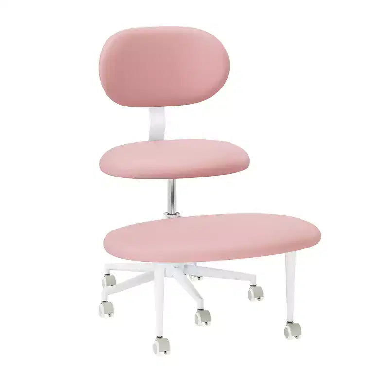 Pinmoco Sedia Ergonomica Incrociata con Ruote, Sedia da Ufficio Senza Braccioli per Piccoli Spazi, Supporto Lombare Potenziato, Altezza Regolabile