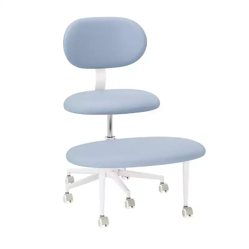 Pinmoco Sedia Ergonomica Incrociata con Ruote, Sedia da Ufficio Senza Braccioli per Piccoli Spazi, Supporto Lombare Potenziato, Altezza Regolabile
