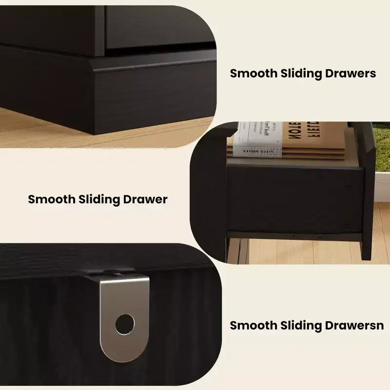 Cassettiera a 8 cassetti per camera da letto, Comò con cassetti profondi, Cassettiera doppia grande per armadio con piano largo, Cassettiera orizzontale in legno per soggiorno