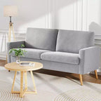 Dyonery divano da coppia in velluto a coste da 172 cm, divano moderno da coppia per soggiorno, camera da letto e ufficio, divano confortevole con cuscino a molla