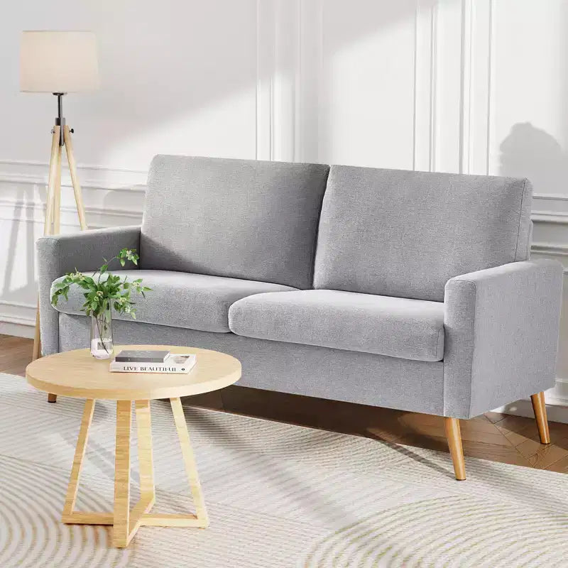 Dyonery divano da coppia in velluto a coste da 172 cm, divano moderno da coppia per soggiorno, camera da letto e ufficio, divano confortevole con cuscino a molla
