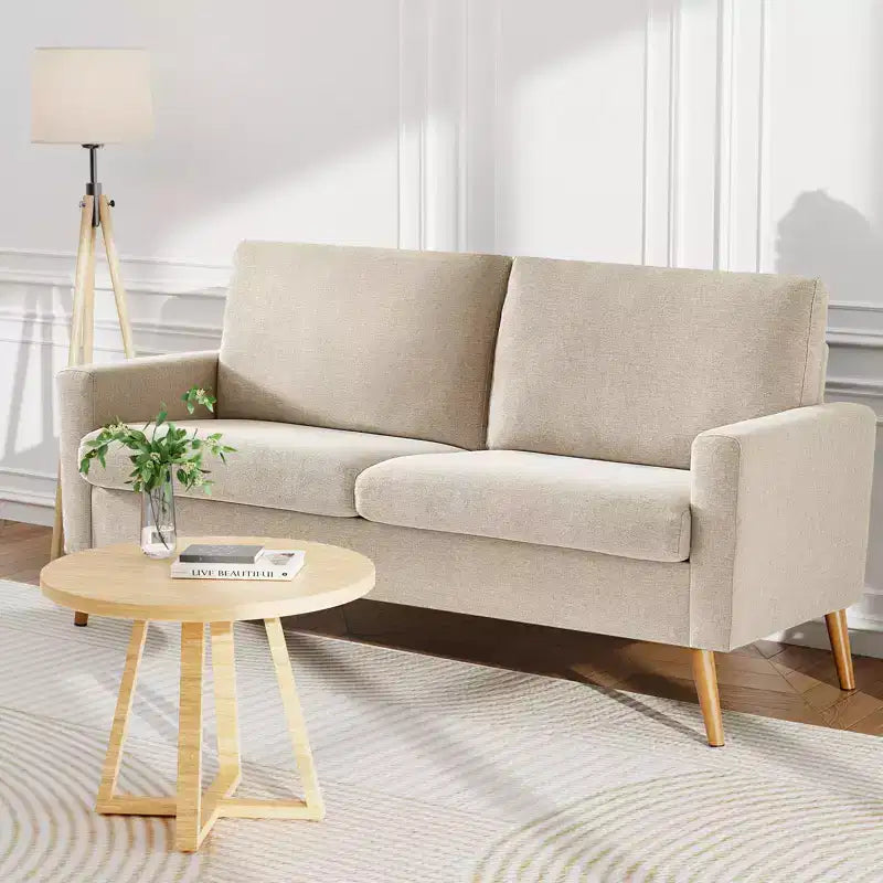 Dyonery divano da coppia in velluto a coste da 172 cm, divano moderno da coppia per soggiorno, camera da letto e ufficio, divano confortevole con cuscino a molla