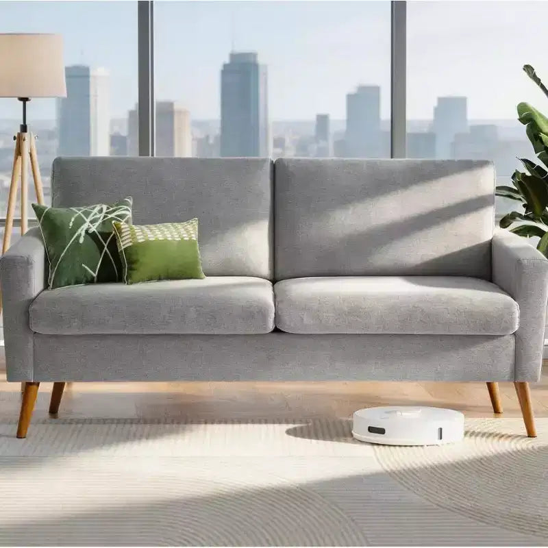Dyonery divano da coppia in velluto a coste da 172 cm, divano moderno da coppia per soggiorno, camera da letto e ufficio, divano confortevole con cuscino a molla