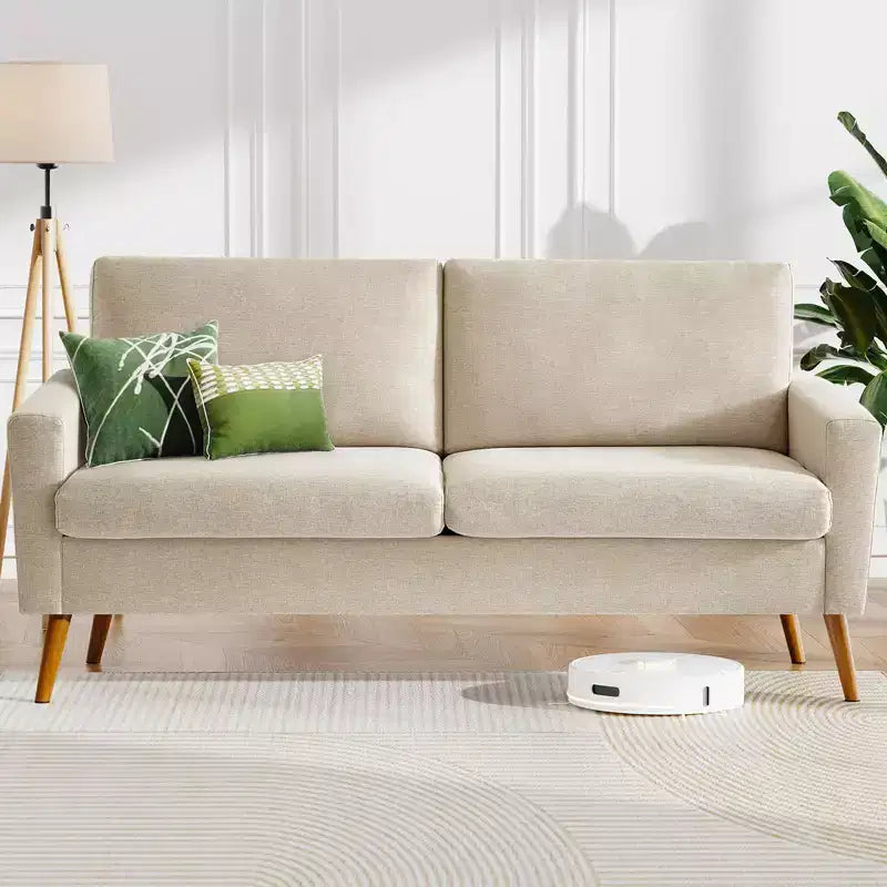 Dyonery divano da coppia in velluto a coste da 172 cm, divano moderno da coppia per soggiorno, camera da letto e ufficio, divano confortevole con cuscino a molla