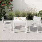Set da pranzo da esterno allungabile per 4-6 persone, tavolo da patio da 80-160 cm, struttura in alluminio