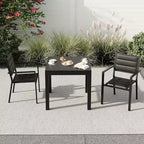Set da pranzo da esterno allungabile per 4-6 persone, tavolo da patio da 80-160 cm, struttura in alluminio