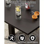 Set da pranzo da esterno allungabile per 4-6 persone, tavolo da patio da 80-160 cm, struttura in alluminio