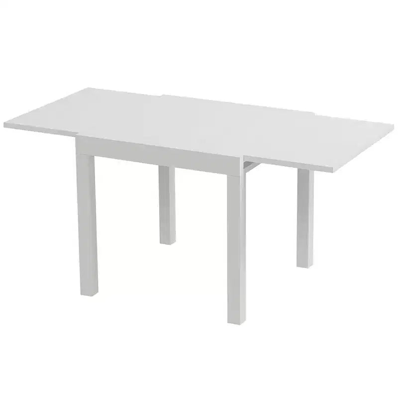 Set da pranzo da esterno allungabile per 4-6 persone, tavolo da patio da 80-160 cm, struttura in alluminio