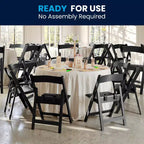Flash Furniture Sedia Pieghevole per Bambini in Resina con Sedile Imbottito in Vinile