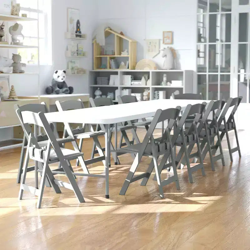 Flash Furniture Sedia Pieghevole per Bambini in Resina con Sedile Imbottito in Vinile