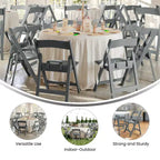 Flash Furniture Sedia Pieghevole per Bambini in Resina con Sedile Imbottito in Vinile