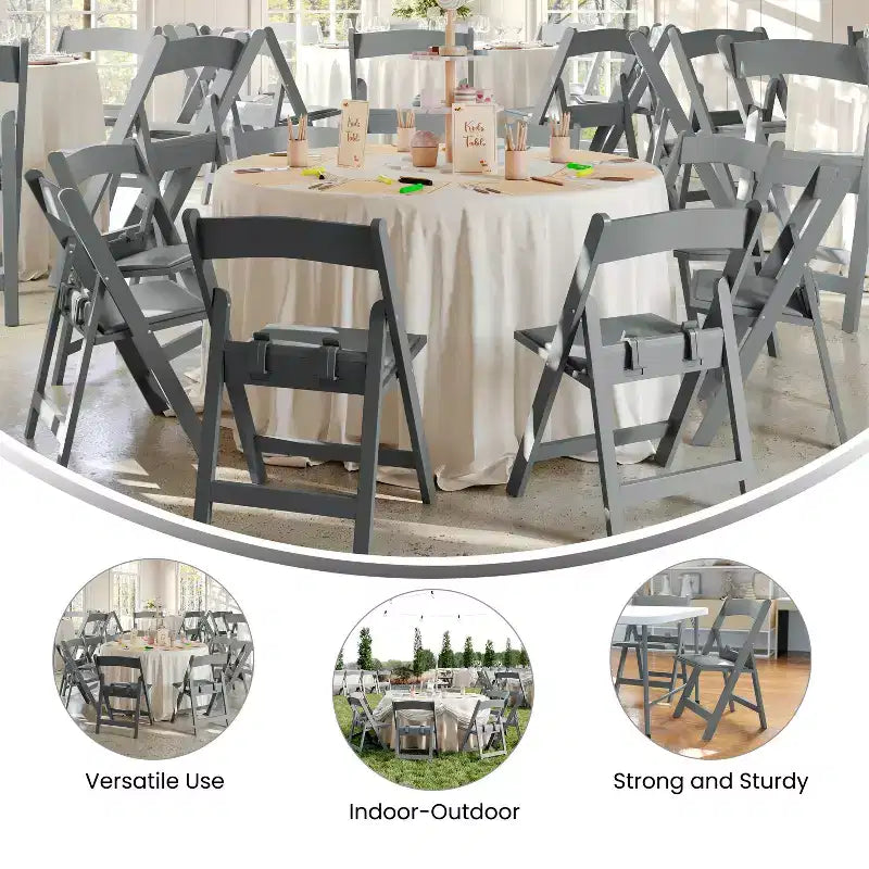 Flash Furniture Sedia Pieghevole per Bambini in Resina con Sedile Imbottito in Vinile