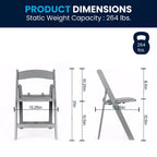 Flash Furniture Sedia Pieghevole per Bambini in Resina con Sedile Imbottito in Vinile