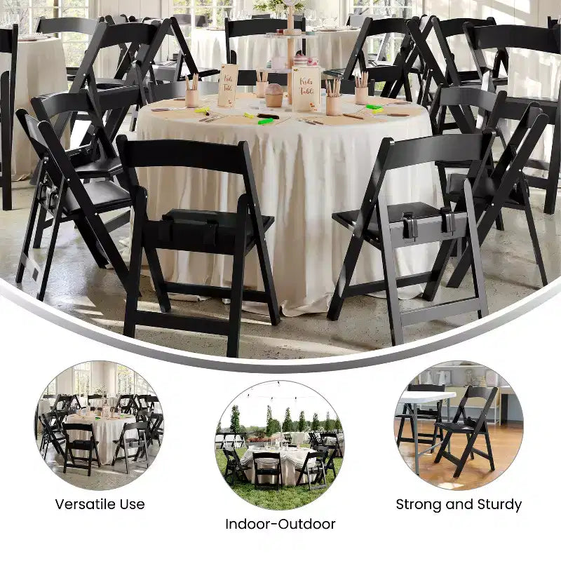 Flash Furniture Sedia Pieghevole per Bambini in Resina con Sedile Imbottito in Vinile
