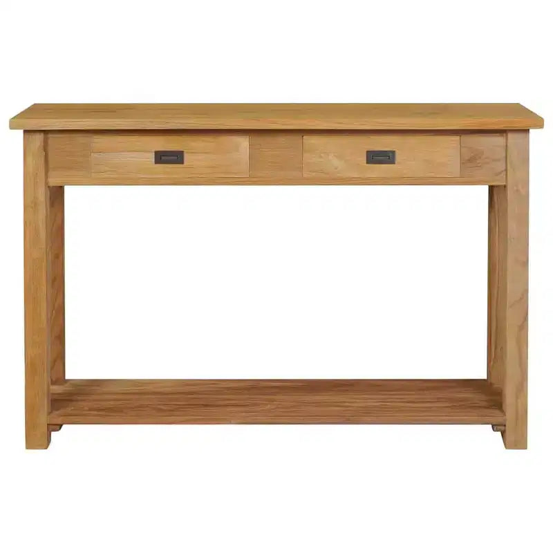 vidaXL Consolle Legno Massello di Teak Naturale Tavolino Consolle Standard