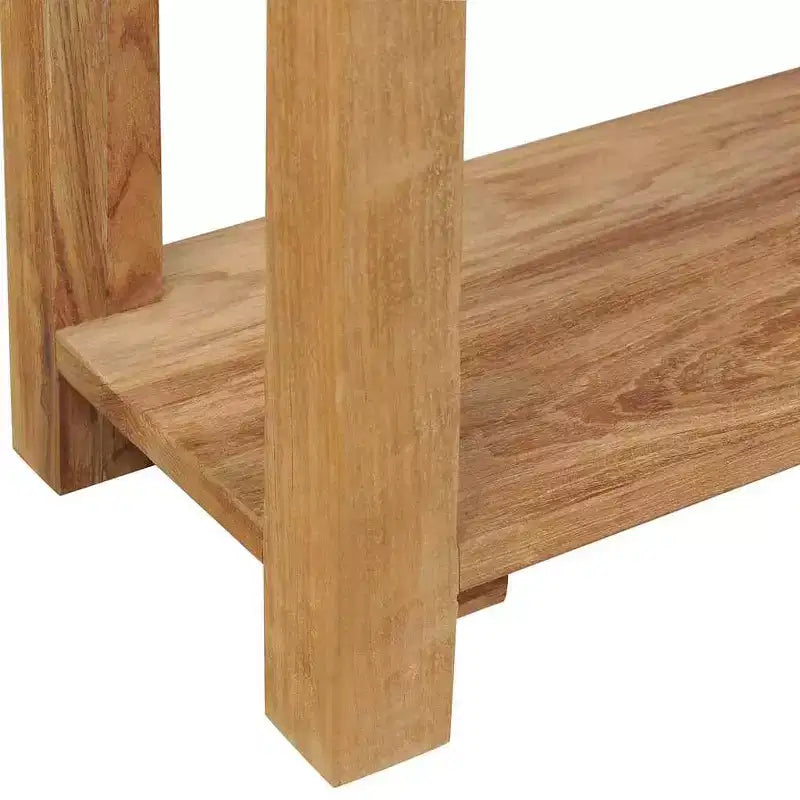 vidaXL Consolle Legno Massello di Teak Naturale Tavolino Consolle Standard