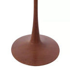 LeisureMod Bristol Tavolo da Pranzo Rotondo, Piano in MDF con Base a Piedistallo in Acciaio e Legno di Ciliegio, Tavolo d'Appoggio Moderno per Cucina, Sala da Pranzo e Piccoli Spazi