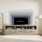 CuisinSmart Mobile TV da 178 cm con cassetto portaoggetti, Consolle TV Mid-Century Modern con ripiani aperti, Mobile TV multimediale