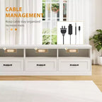 CuisinSmart Mobile TV da 178 cm con cassetto portaoggetti, Consolle TV Mid-Century Modern con ripiani aperti, Mobile TV multimediale