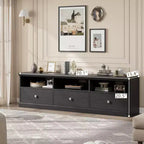 CuisinSmart Mobile TV da 178 cm con cassetto portaoggetti, Consolle TV Mid-Century Modern con ripiani aperti, Mobile TV multimediale
