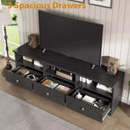 CuisinSmart Mobile TV da 178 cm con cassetto portaoggetti, Consolle TV Mid-Century Modern con ripiani aperti, Mobile TV multimediale