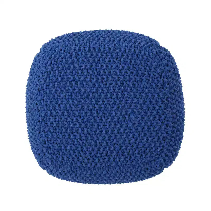 Christopher Knight Home Pim Pouf Quadrato Moderno in Maglia di Cotone