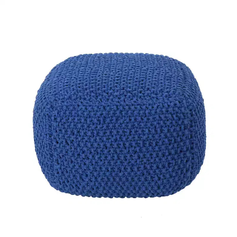 Christopher Knight Home Pim Pouf Quadrato Moderno in Maglia di Cotone