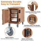 Scaldavivande Catering Premium - Contenitore termico caldo/freddo per 6 teglie GN standard con ruote robuste