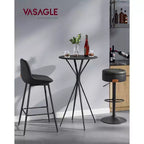 Tavolo Bar Rotondo da 60 cm - Tavolo da Pub Cocktail con Gambe a X per Cucina/Feste, Robusta Struttura in Metallo, Facile Montaggio