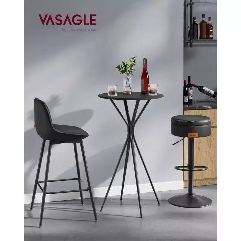 Tavolo Bar Rotondo da 60 cm - Tavolo da Pub Cocktail con Gambe a X per Cucina/Feste, Robusta Struttura in Metallo, Facile Montaggio